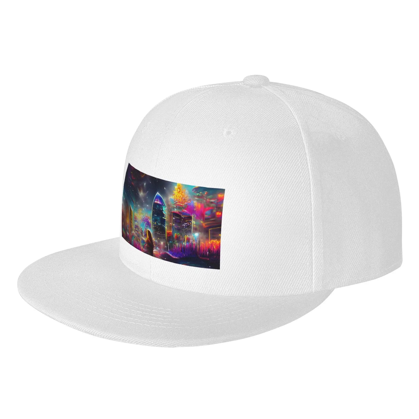 Vibrant City Lights Snapback Cap
