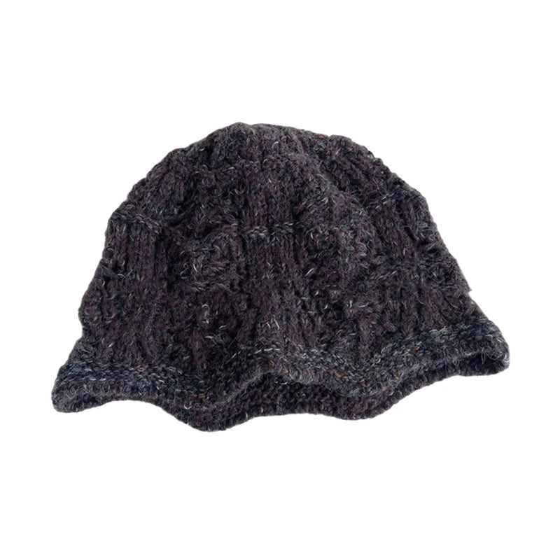 Women Handmade Crochet Wide Brim Fisherman Hat