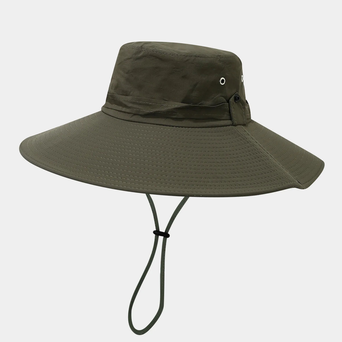 12cm Wide Brim Water-Resistant Quick-Dry Bucket Hat