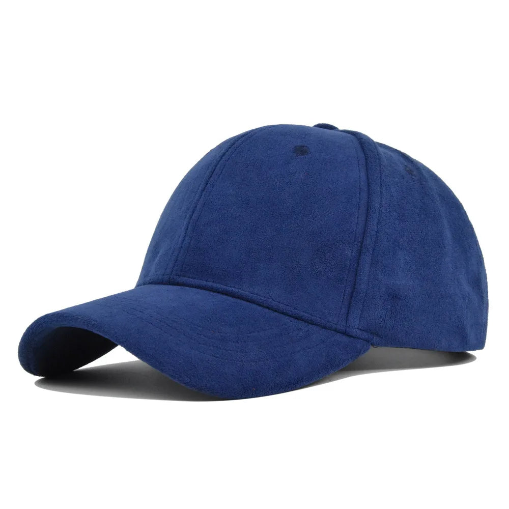 Fashion False Suede Baseball Caps For Men Women Autumn Winter Solid Retro Snapback Hip Hop Hat Unisex Street Adjustable Sun Caps