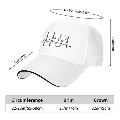 Spring Stethoscope Heartbeat Retro Trucker Baseball Cap