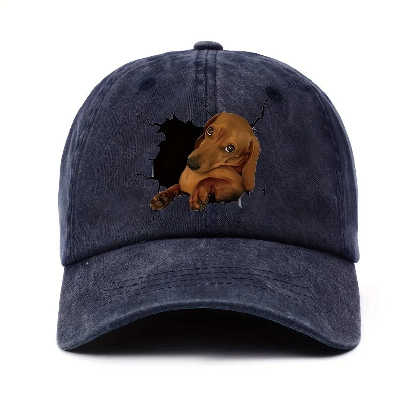 Vintage Cartoon Puppy Baseball Cap