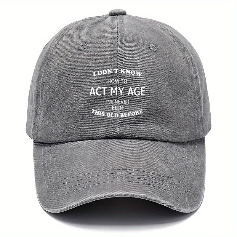 Vintage Letter Washed Baseball Cap
