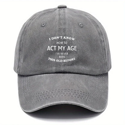 Vintage Letter Washed Baseball Cap