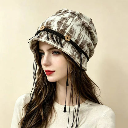 Boho Ethnic Slouchy Beanie Hat