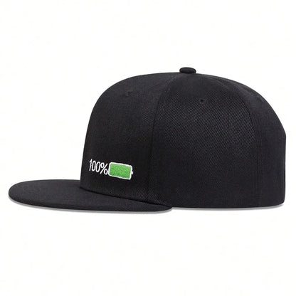 Battery Embroidered Hip-Hop Snapback Cap