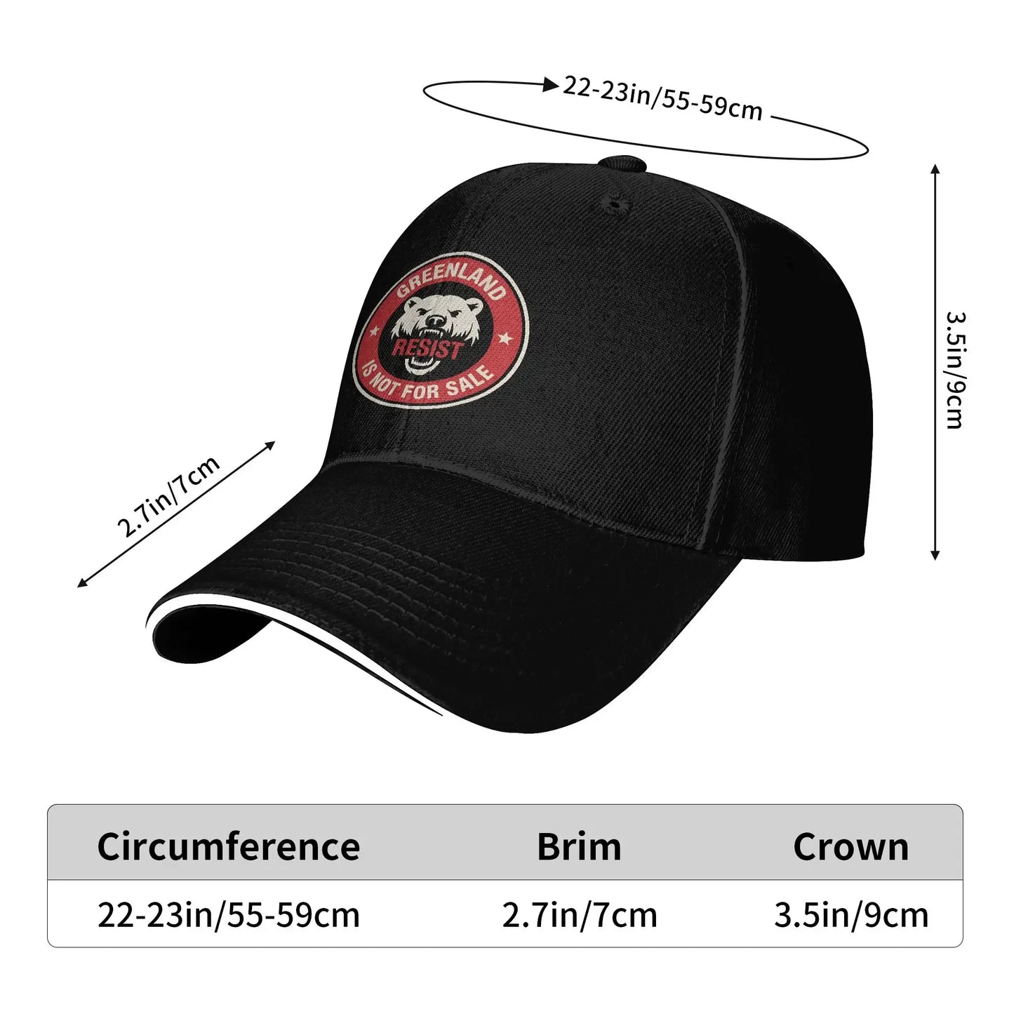 Hands Off Greenland Not For Sale Baseball Cap