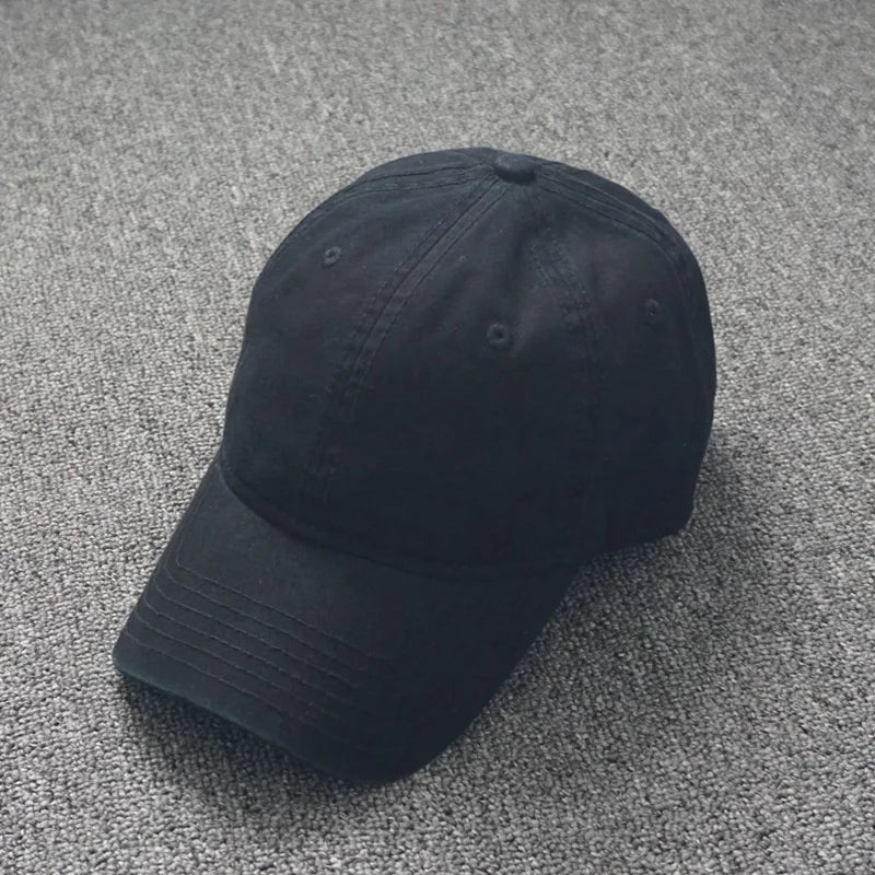 Oversize 100% Cotton Baseball Cap Large Snapback Hat For Big Heads Men Women Blank Sun Cap Adjustable Plain Dad Golf Cap Size 55-65cm