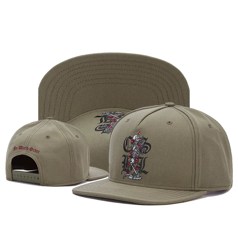 Luxury Flat Top Baseball Cap Adjustable Hip Hop Snapback