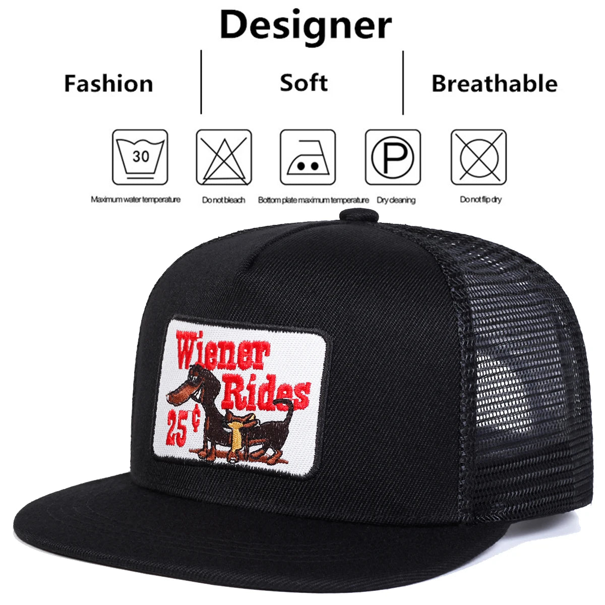 Shittles Embroidered Mesh Hip-Hop Snapback Cap