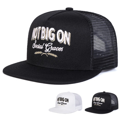 NOT BIG ON Embroidery Casual Snapback Cap