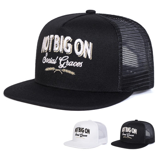 NOT BIG ON Embroidery Casual Snapback Cap