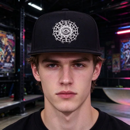 All Seeing Eye Embroidered Hip Hop Snapback Cap