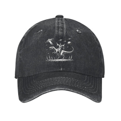 Jesus Riding Dinosaur Baseball Cap