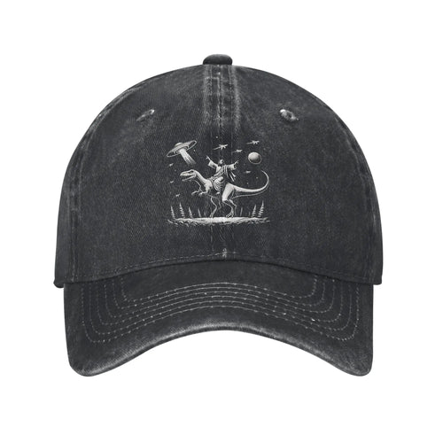Jesus Riding Dinosaur Baseball Cap