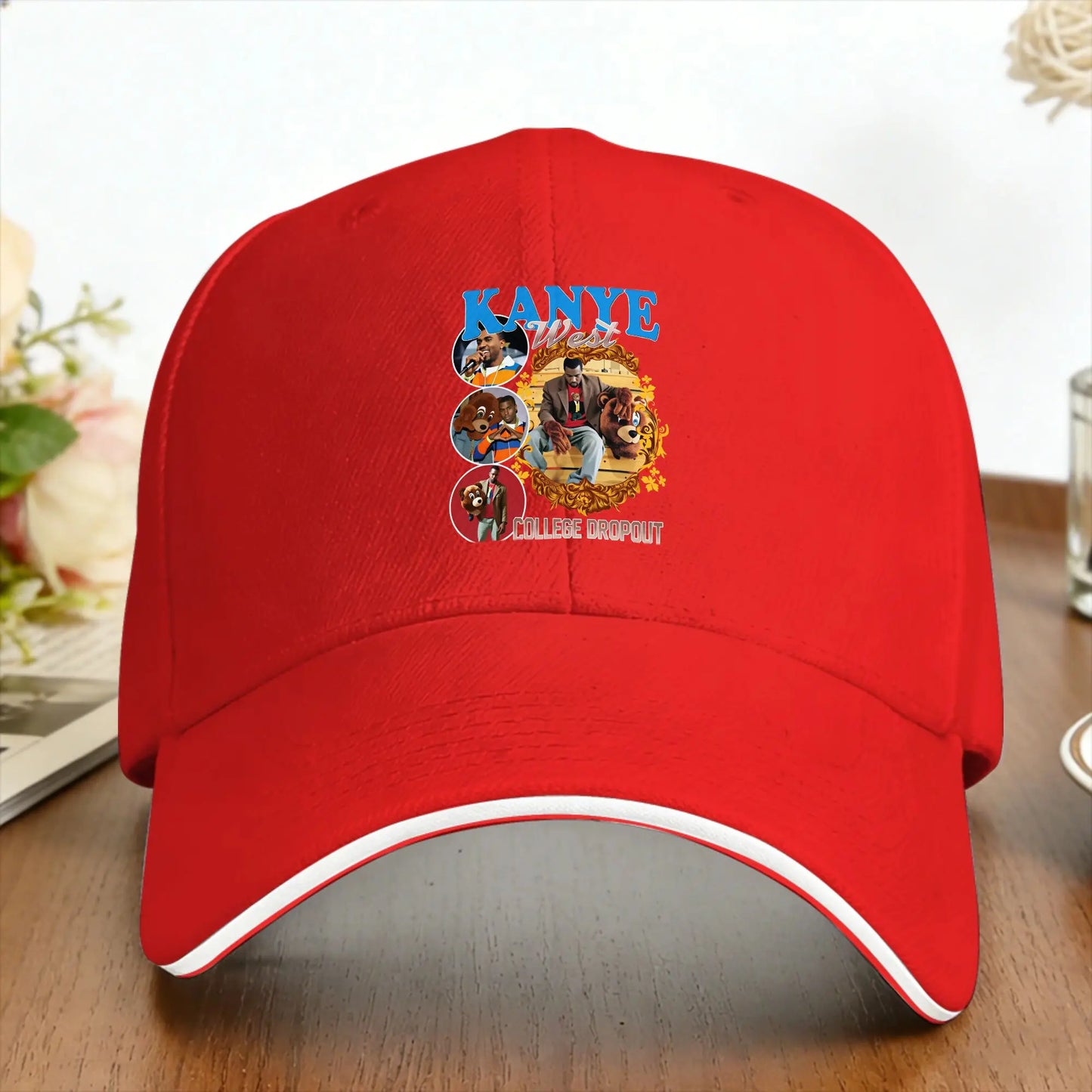 Kanye West Portrait Print Baseball Cap Style