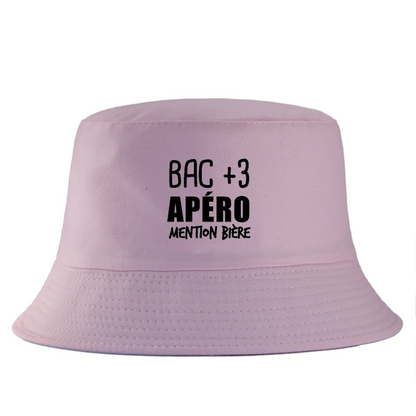 Bob Bac Plus Trois Aperitif Cotton Bucket Hat