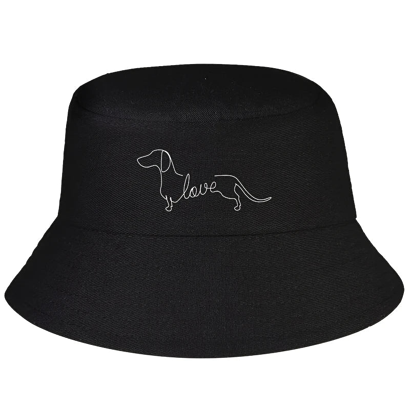 Dachshund Sketch Art Bucket Hat