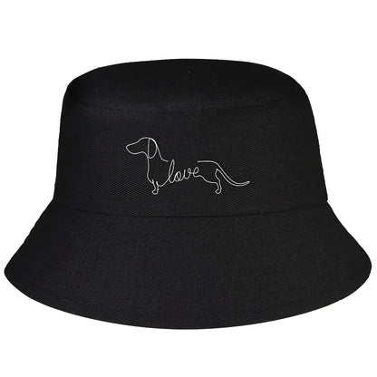 Dachshund Sketch Art Bucket Hat