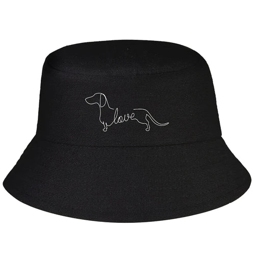 Dachshund Sketch Art Bucket Hat