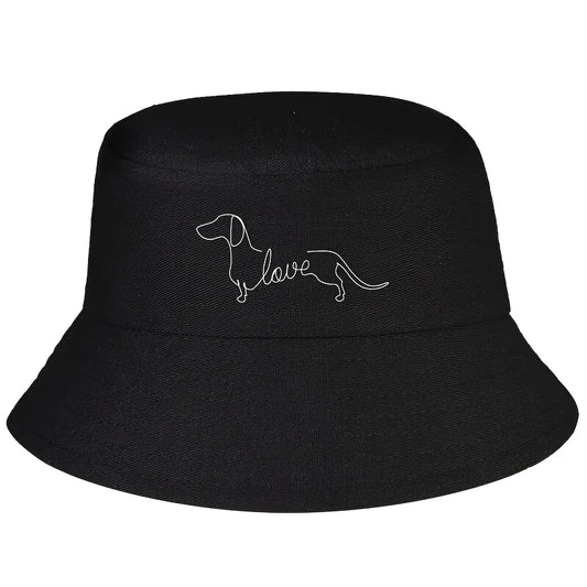 Dachshund Sketch Art Bucket Hat