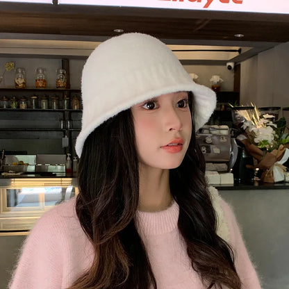 Unisex Retro Wool Knitted Winter Bucket Hat