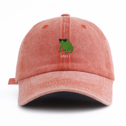 Chill Print Washed Retro Baseball Cap