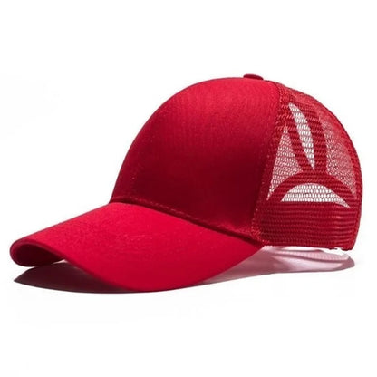 Women's Ponytail Mesh Snapback Baseball Cap