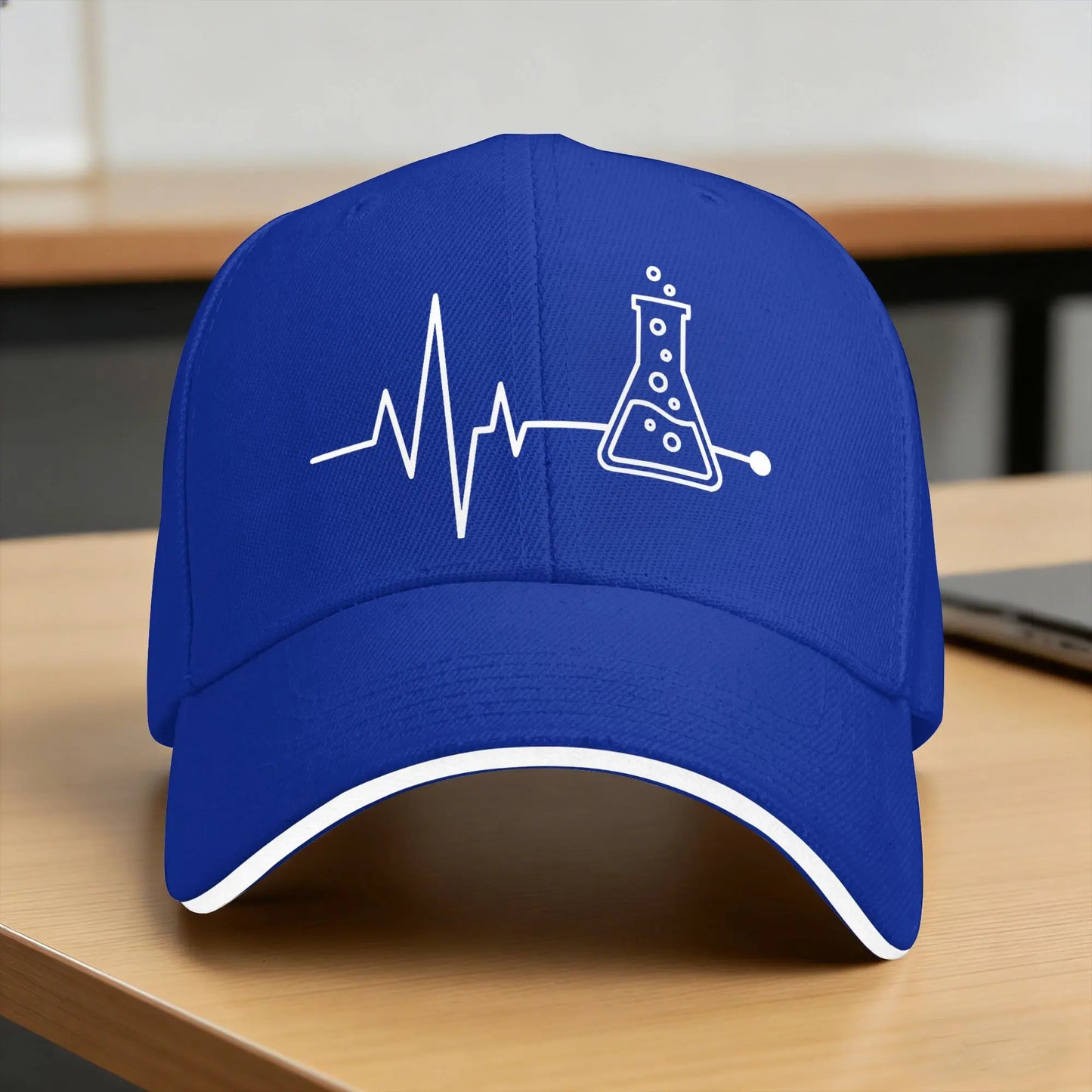Heartbeat Chemistry Retro Trucker Baseball Cap