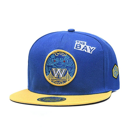 Adjustable Flat Brim Hip-Hop Basketball Snapback Cap