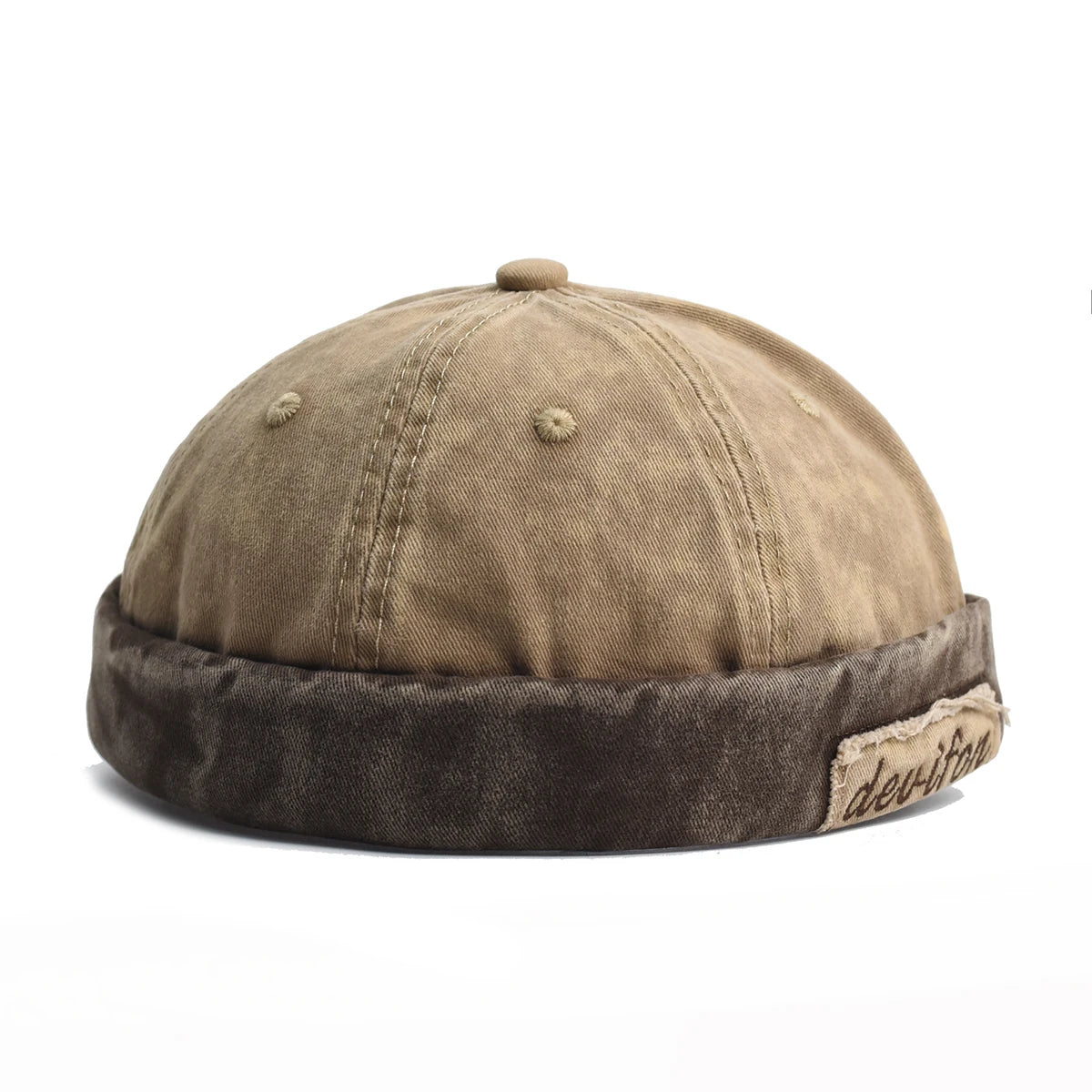 Washed Docker Beanie Brimless Cap Hat