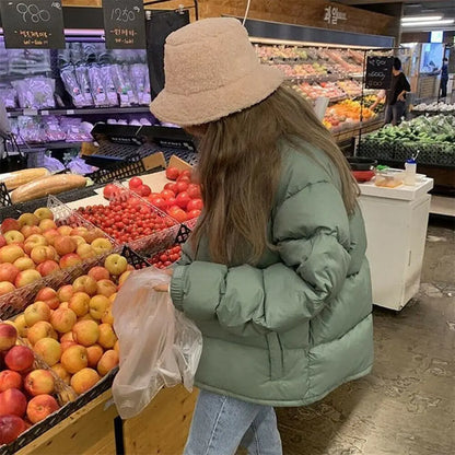 Women Faux Fur Lamb Wool Fisherman Bucket Hat