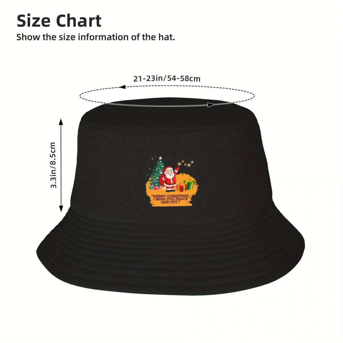 Christmas Holiday Print UV Protection Bucket Hat Design