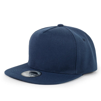 Custom Logo Five Panel Flat Brim Snapback Cap