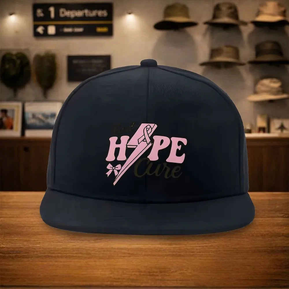 Pink Ribbon Hope Cure Snapback Cap