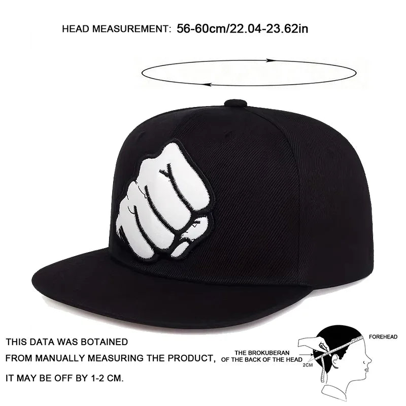 Fist Leather Label Hip-Hop Snapback Cap