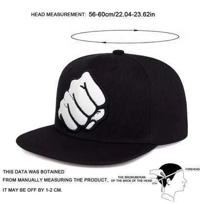 Fist Leather Label Hip-Hop Snapback Cap