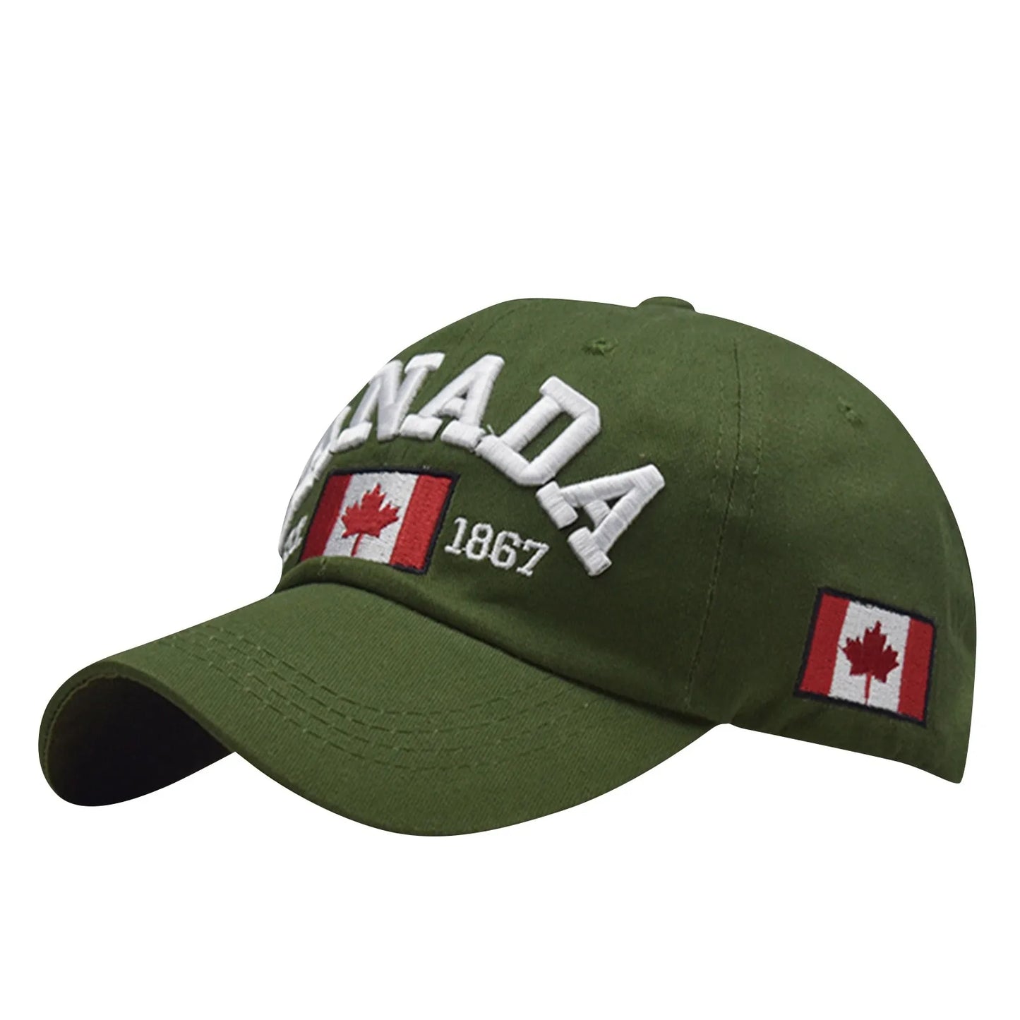 Fashion Canada Baseball Cap Embroidered Maple Leaf Golf Hat Adjustable