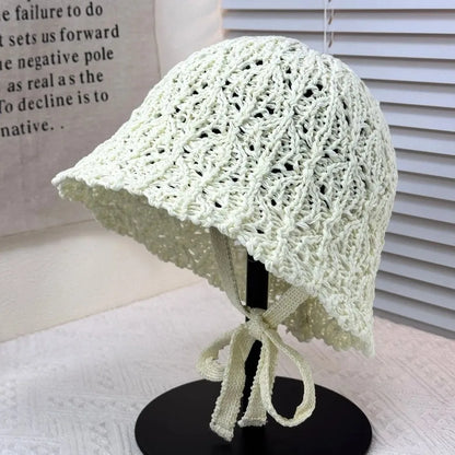 Thin Women Bucket Hat Foldable Design Solid Color