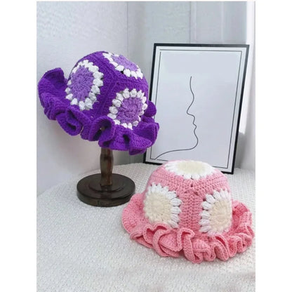 Sunflower Hollow Knitted Bucket Hat