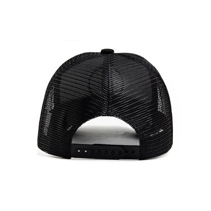 Summer Mesh Baseball Cap Women Men Snapback Hat Casual Breathable Letter Icon Unisex Hip Hop Trucker Caps Outdoor Sports Dad Hat Size 56-58cm