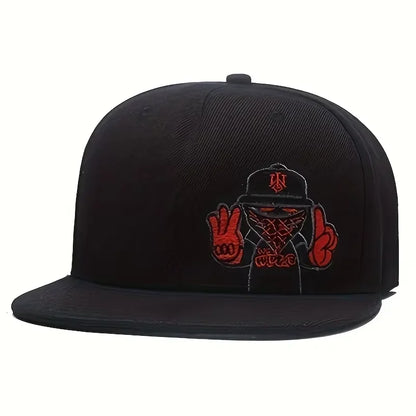 Retro Embroidered Unisex Streetwear Hip-Hop Snapback Cap