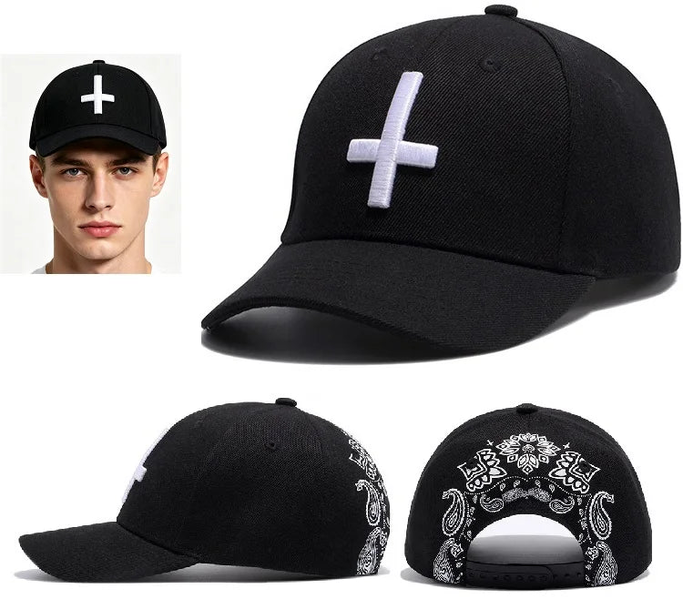 Rivet Embellished Hip-Hop Mesh Visor Snapback Cap