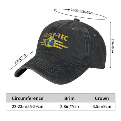 Vaults-Tec Distressed Denim Baseball Cap