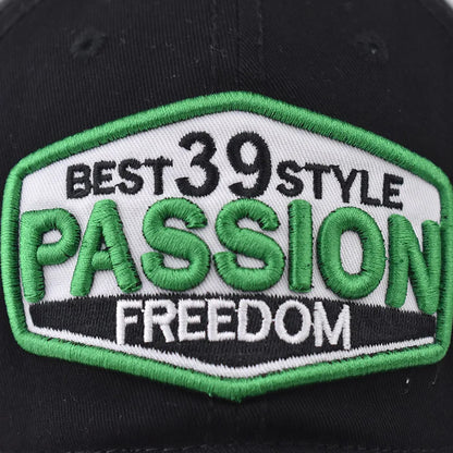 Unisex Cotton Washed Baseball Cap Men Letter Embroid Vintage