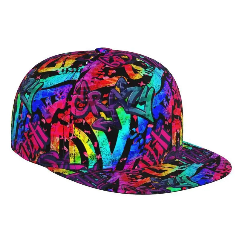 Colorful Graffiti Art Print Baseball Cap Adjustable Snapback Hat