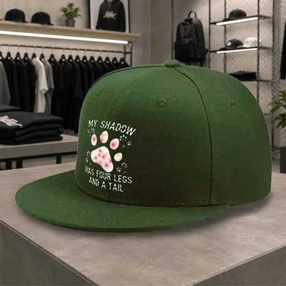 New Cherry Blossom Paw Print Unisex Versatile Flat Brim Cap