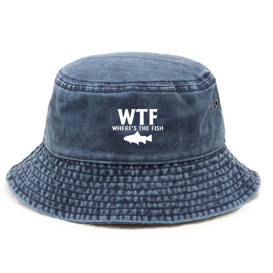 Custom Slogan Washed Cotton Bucket Hat