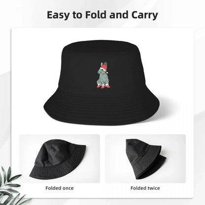 Christmas Bunny Snapback Bucket Hat
