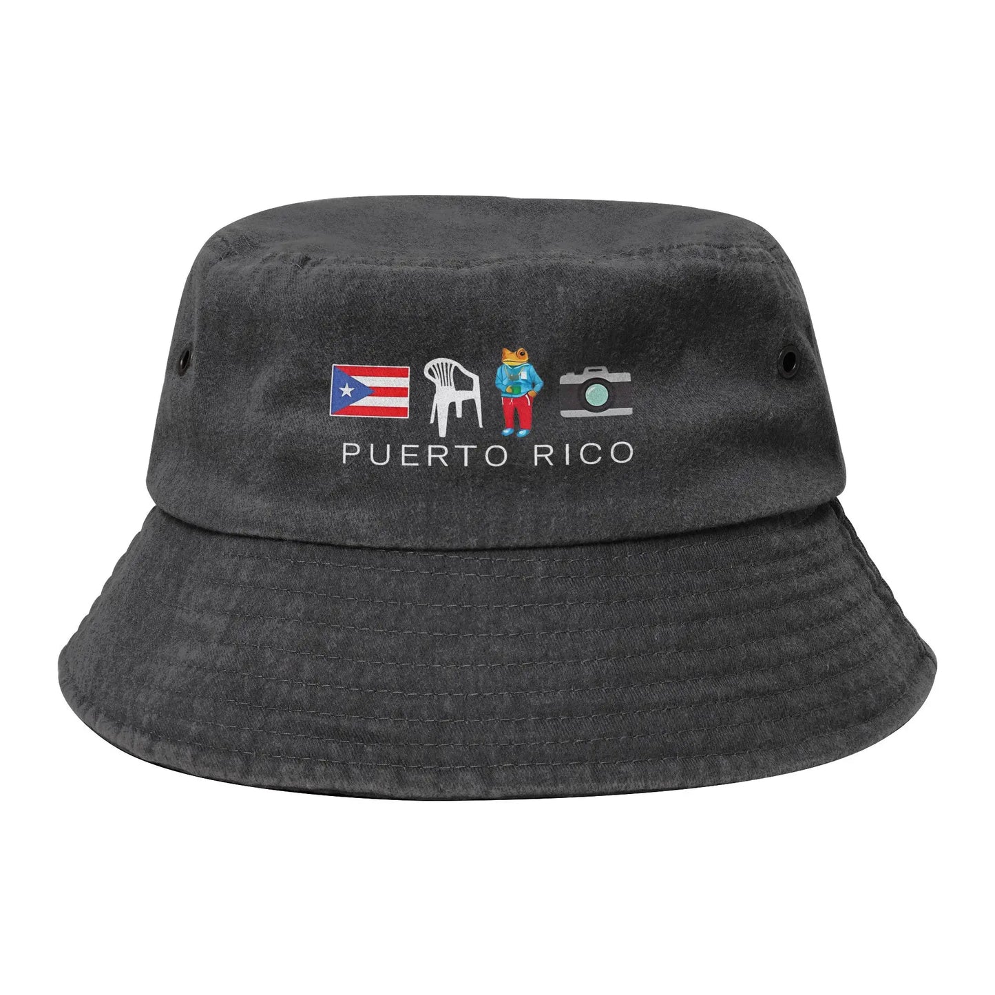 Washed Denim Bucket Hat Puerto Rico Bad Bunny Summer